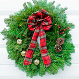 Plaid Bow Wreath
