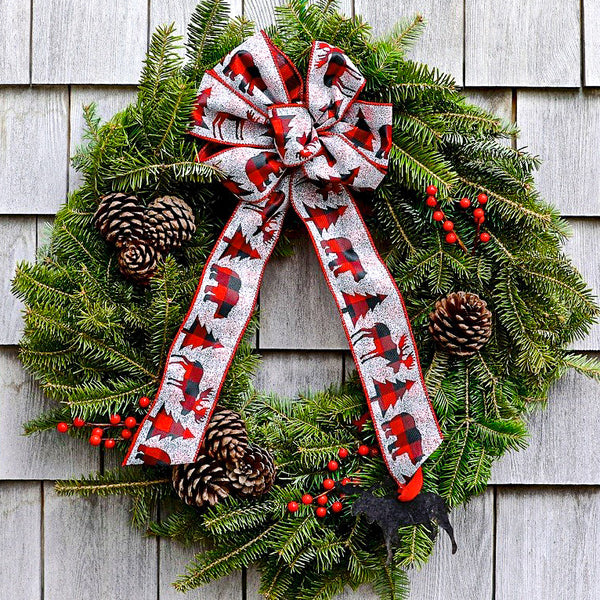Moose Ribbon Wreath
